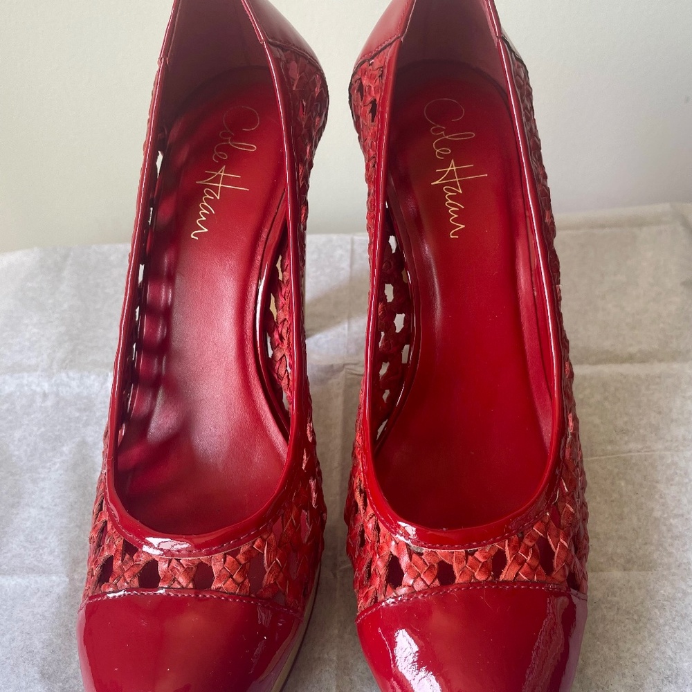 Cole Haan Women's Chelsea Ot High Heel Pump Cherry Tomato Patent Size